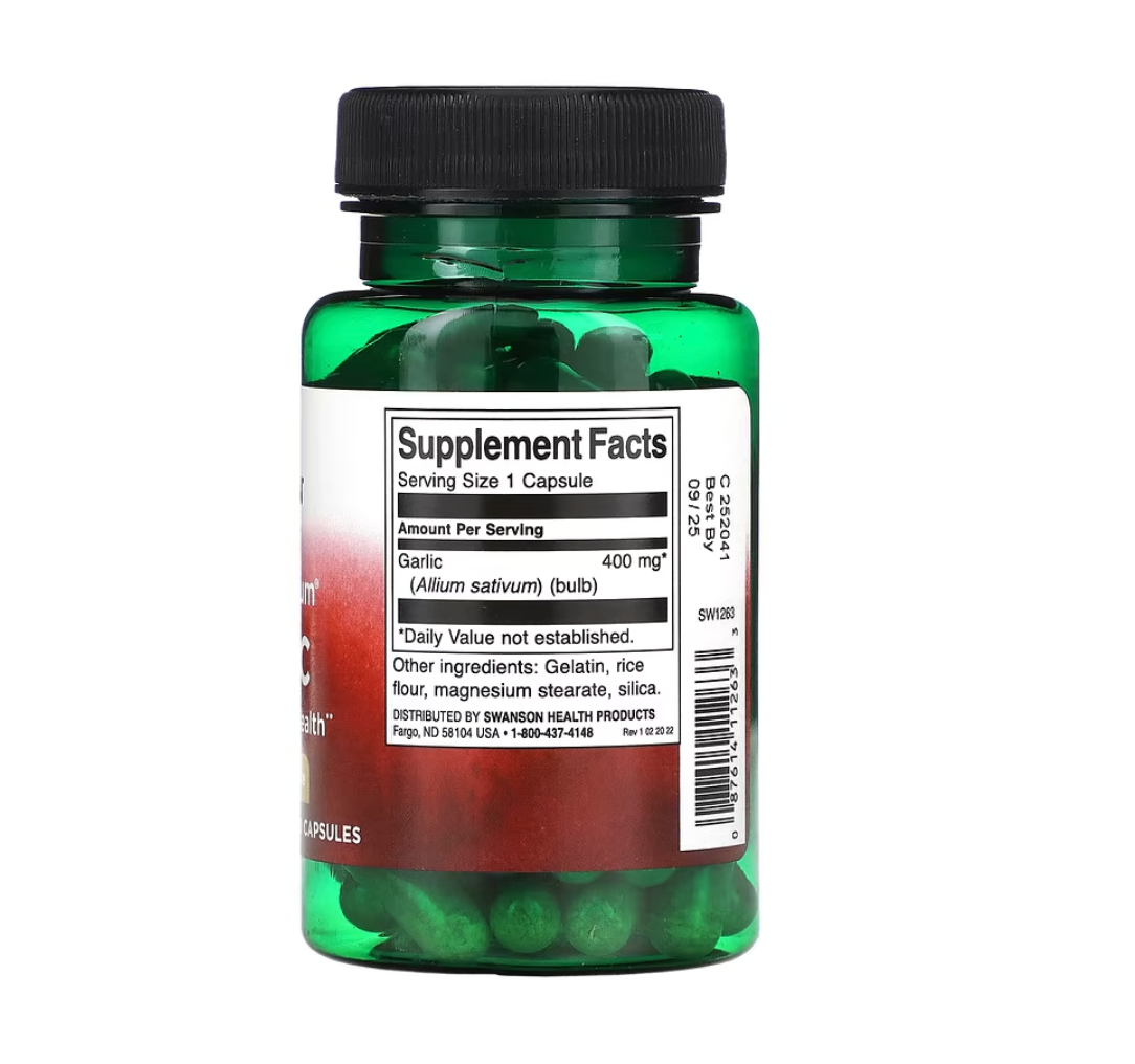 Ajo Swanson, 60 cápsulas 500 mg