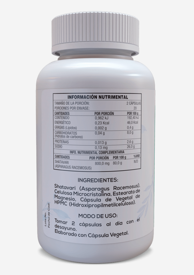 Shatavari de 500 mg