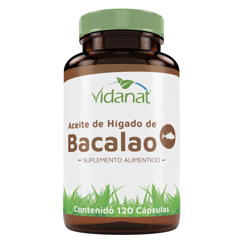 Aceite de Hígado de Bacalao Vidanat 1230 Cápsulas 450 Mg