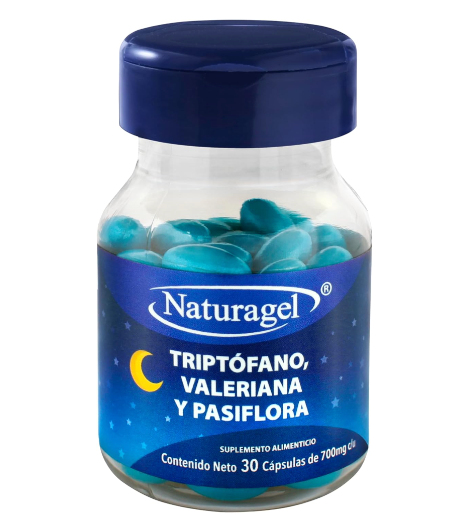 Triptófano, Valeriana y Pasiflora, Naturagel 30 Cápsulas