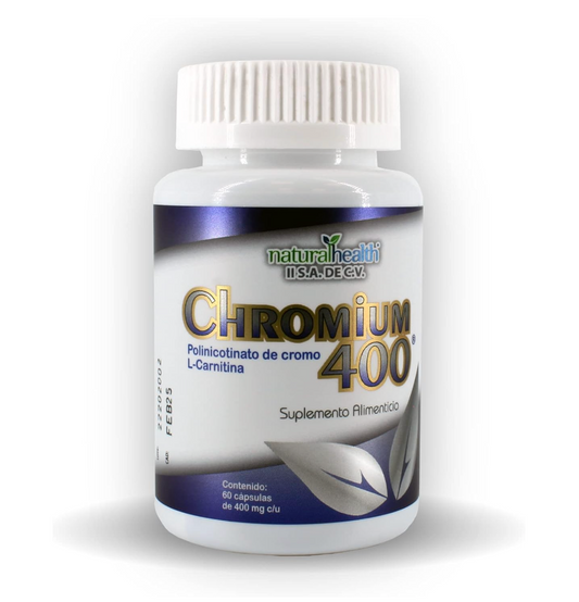 Chromium 400 Natural Health 60 Cápsulas