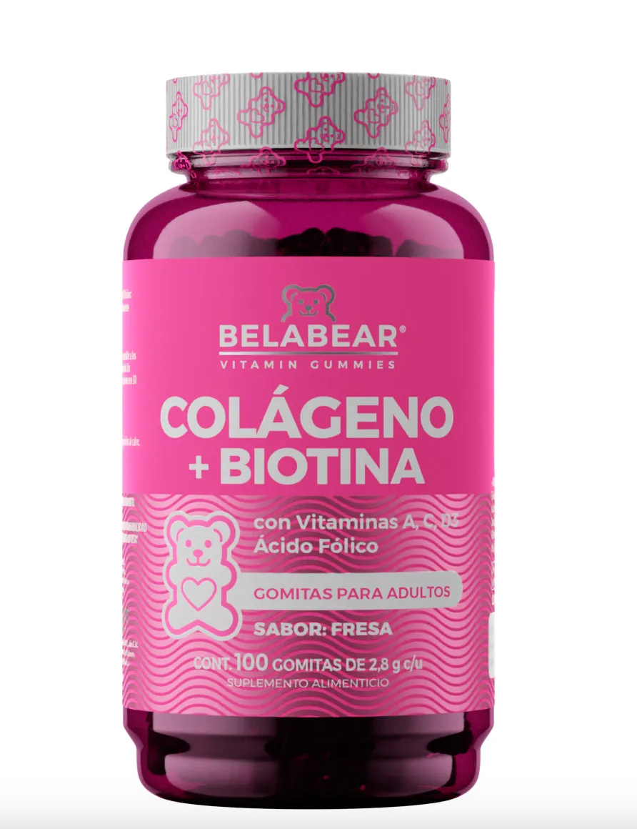Gomitas de Colágeno + Biotina Belabear 100 Gomitas