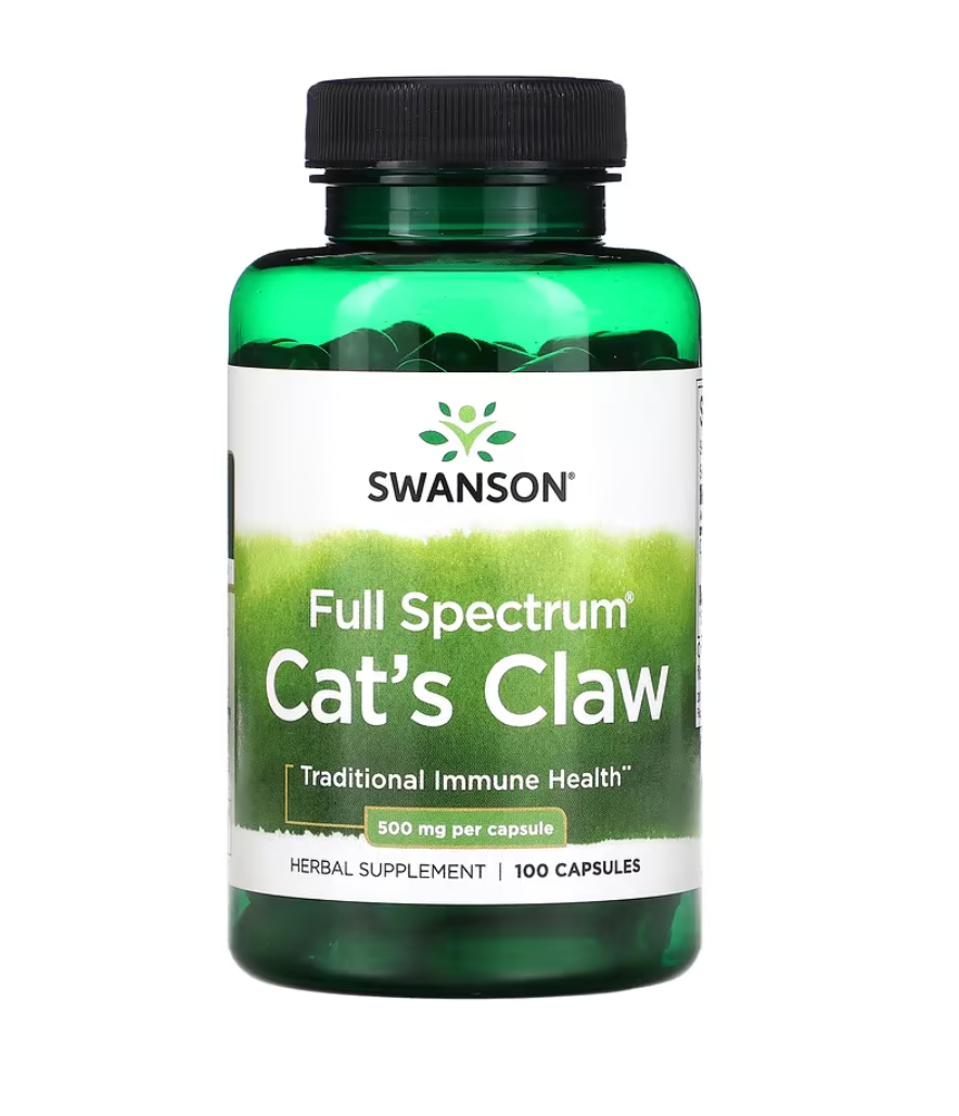 Swanson, Uña de gato de espectro completo, 500 mg, 100 cápsulas
