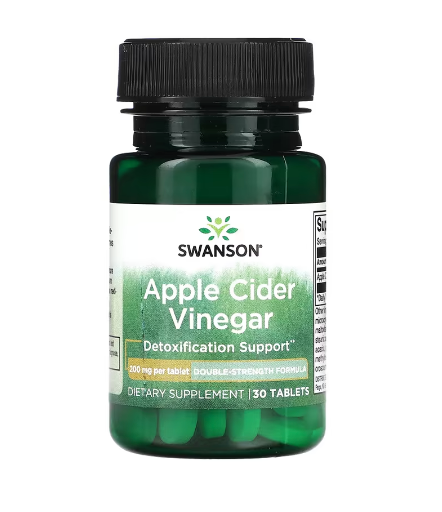 Swanson, Vinagre de sidra de manzana, 200 mg, 30 comprimidos
