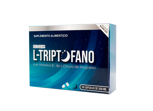 L- Triptofano Biogear 30 cápsulas 500 Mg